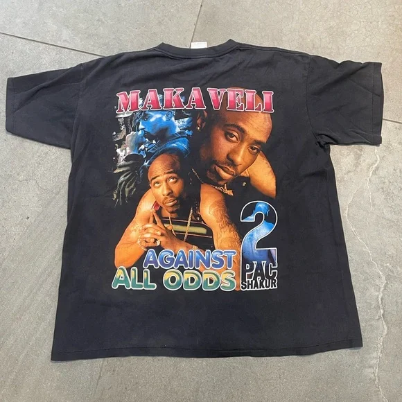 Vintage Tupac Black 1996 size large Tupac Shakur graphic tee #90s #rap - Picture 4 of 7